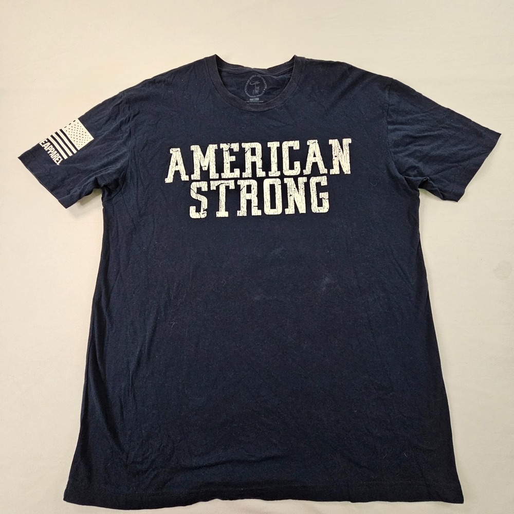 America Strong Nine Line Apparel Blue Short Sleeve T-Shirt Men's XL